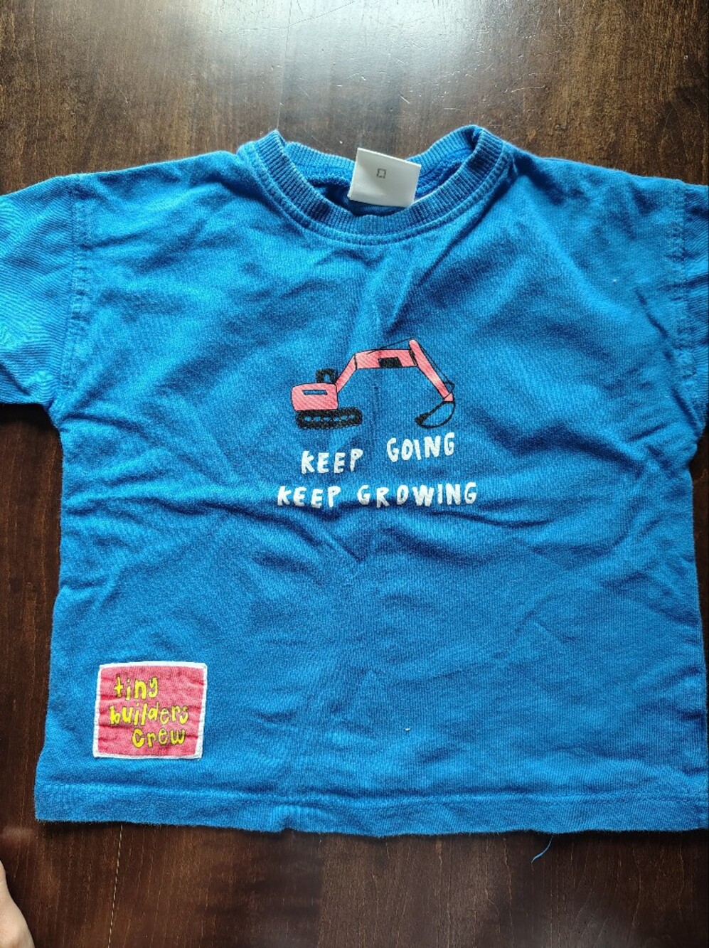 Zara Blue Short Sleeve Tee- Excavator Graphic